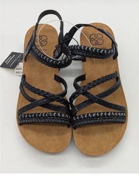 Women’s Rhinestone Strap Wedge Sandals